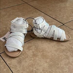 SO size 13 White Gladiator Sandals